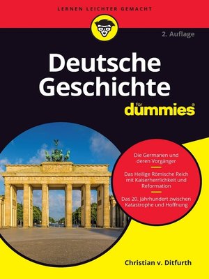 cover image of Deutsche Geschichte fur Dummies